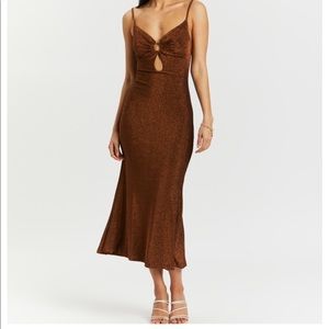 MISHA josette midi dress- copper AUS 10/ US 6